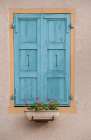 France-Burgundy A rustic window graces a building in the Burgundy village of Louhans Art Print
